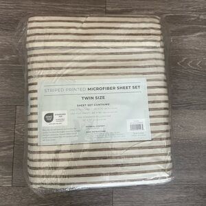 Luxury Striped Microfiber Sheet Set - Twin